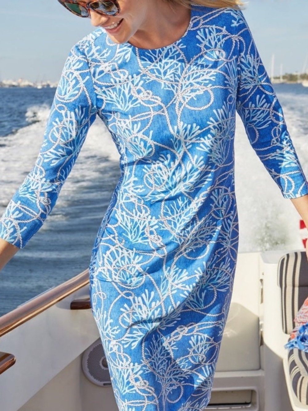 J.McLaughlin Sophia Dress in Sanibel Rope Catalina cloth size XS